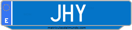 Matrícula de taxi JHY