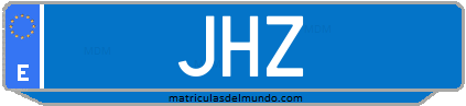 Matrícula de taxi JHZ