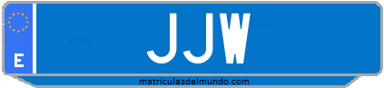 Matrícula de taxi JJW