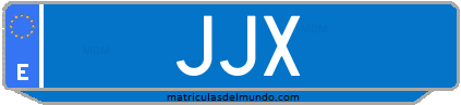 Matrícula de taxi JJX