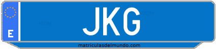 Matrícula de taxi JKG