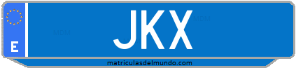 Matrícula de taxi JKX