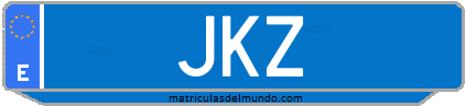 Matrícula de taxi JKZ