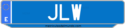 Matrícula de taxi JLW
