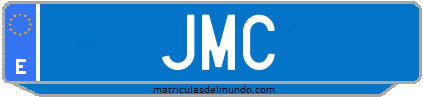 Matrícula de taxi JMC