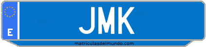 Matrícula de taxi JMK