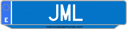 Matrícula de taxi JML