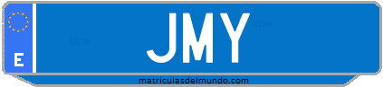 Matrícula de taxi JMY