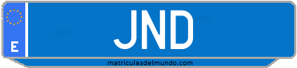 Matrícula de taxi JND