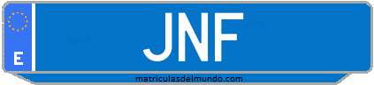 Matrícula de taxi JNF