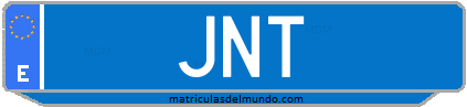 Matrícula de taxi JNT