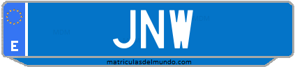 Matrícula de taxi JNW