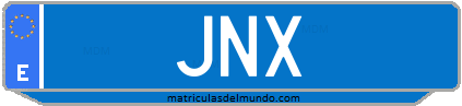 Matrícula de taxi JNX
