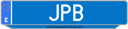 Matrícula de taxi JPB