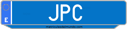 Matrícula de taxi JPC