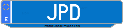 Matrícula de taxi JPD