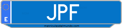 Matrícula de taxi JPF