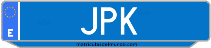 Matrícula de taxi JPK