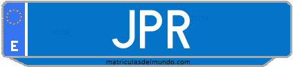 Matrícula de taxi JPR