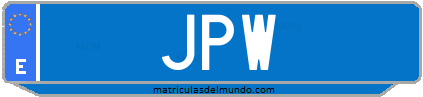 Matrícula de taxi JPW