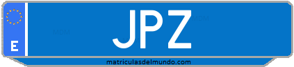 Matrícula de taxi JPZ
