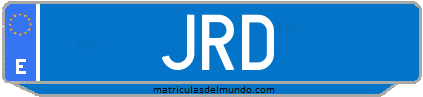 Matrícula de taxi JRD