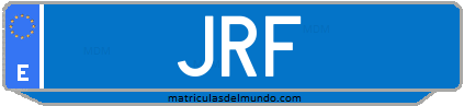 Matrícula de taxi JRF