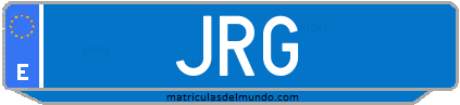 Matrícula de taxi JRG