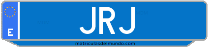 Matrícula de taxi JRJ