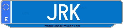 Matrícula de taxi JRK