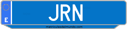 Matrícula de taxi JRN