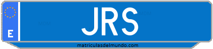 Matrícula de taxi JRS