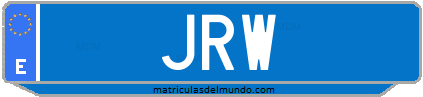 Matrícula de taxi JRW