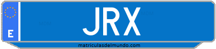 Matrícula de taxi JRX