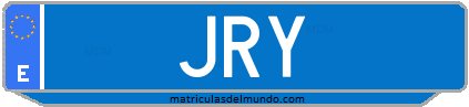 Matrícula de taxi JRY