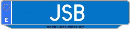 Matrícula de taxi JSB