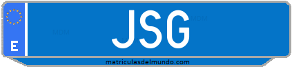 Matrícula de taxi JSG