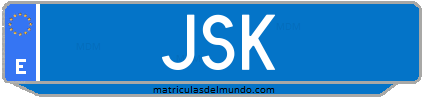 Matrícula de taxi JSK
