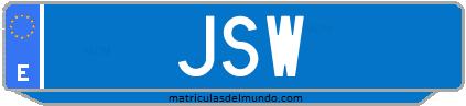 Matrícula de taxi JSW