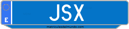 Matrícula de taxi JSX