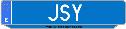 Matrícula de taxi JSY