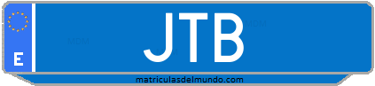 Matrícula de taxi JTB