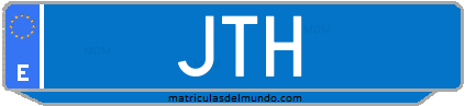 Matrícula de taxi JTH