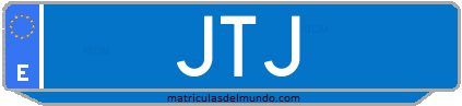 Matrícula de taxi JTJ