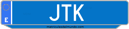 Matrícula de taxi JTK
