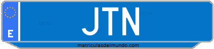 Matrícula de taxi JTN