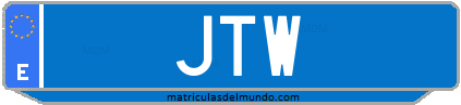 Matrícula de taxi JTW