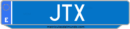 Matrícula de taxi JTX