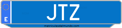 Matrícula de taxi JTZ