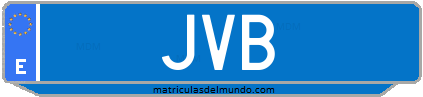 Matrícula de taxi JVB